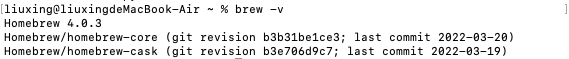 Mac brew 常用命令