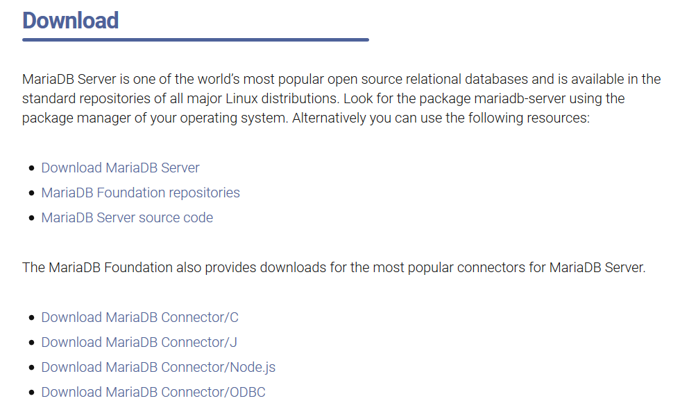 mariadb 的安装及基本配置