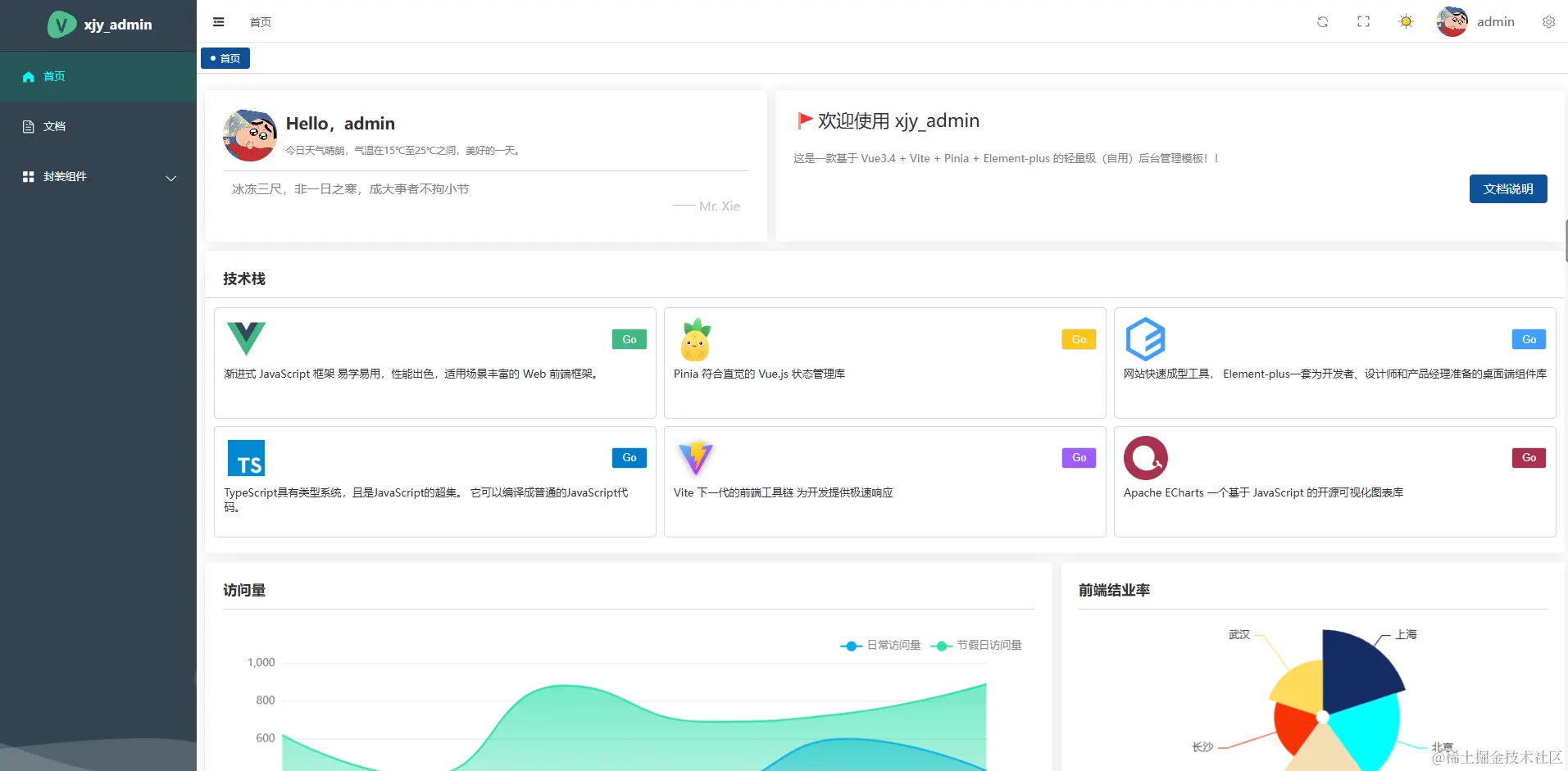 👊 Vue3.4+Element-plus+Vite通用后台管理系统