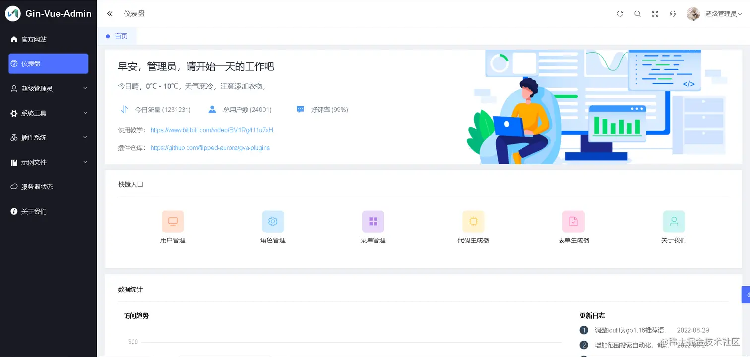 Vue3 后台管理系统模板推荐